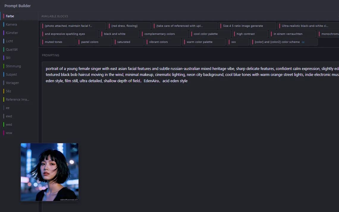 CozyPrompts prompt builder - create AI prompts from reusable blocks and categories