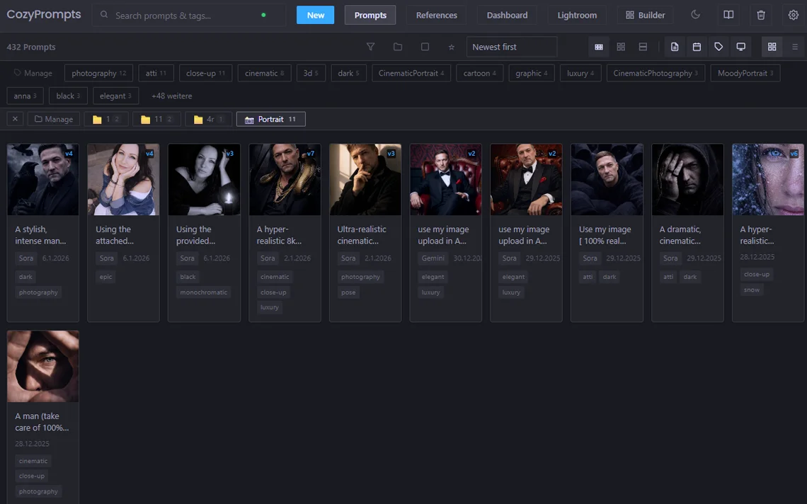 CozyPrompts collections - group AI prompts into themed sets or projects