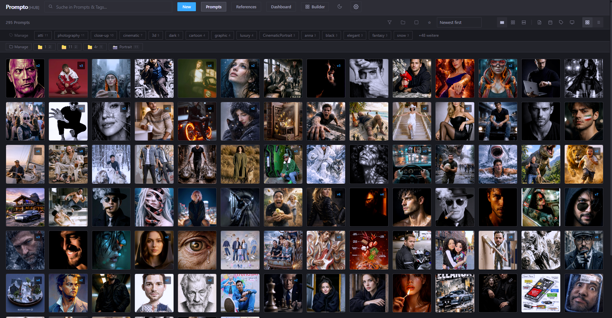 CozyPrompts - AI image prompt archive with gallery view, search and prompt details