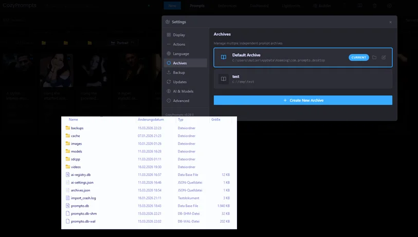 CozyPrompts stores all AI prompts locally on your computer - no cloud upload, full privacy
