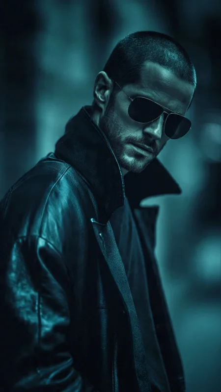 Ultra-realistic cinematic portrait of a stylish young man, upper-body shot, body